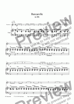 page one of Barcarolle in Bb [recorder or flute]