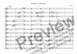 page one of Symphony for Recorders