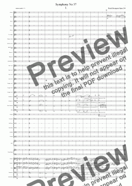 page one of Symphony No 57 1st movt