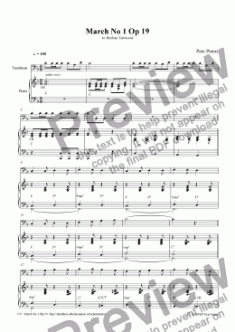 page one of March No 1 Op19 [easy Trombone version]