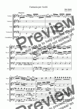 page one of Fantasia for Orchestral Strings