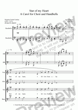 page one of Star of My Heart - with Descant & Handbells