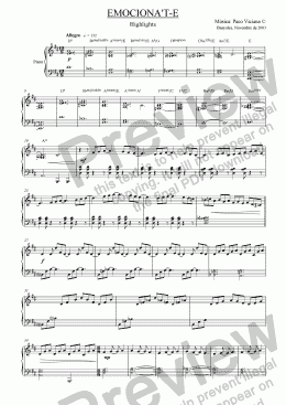 page one of 206-Emociona’t-e (Highlights)-Piano version