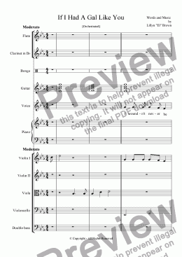 page one of If I Had A Gal Like You [Mixed Ensemble] by Lillyn "El" Brown