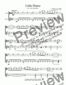 page one of Little Dance for viola and guitar