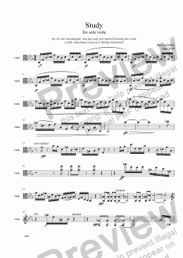 page one of Study for Viola