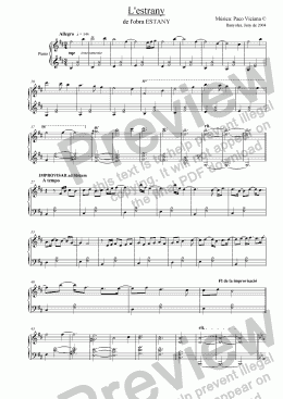 page one of 210-Estany (10-L’Estrany-Piano solo version)