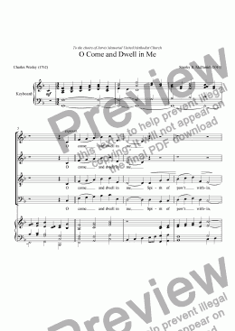 page one of O Come and Dwell in Me