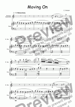 page one of A Year in the Life -Moving on (2nd movement)