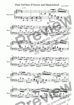 page one of Duet for Oboe d'Amore and Keyboard