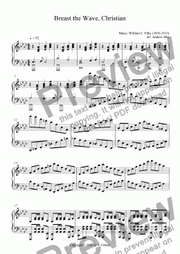 page one of Breast the Wave, Christian - Solo Piano