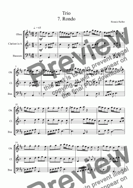 page one of Woodwind Trio 7. Rondo