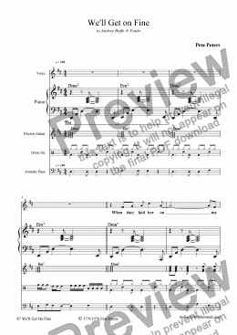 page one of We'll Get On Fine [Vocal+band] for an expected birth