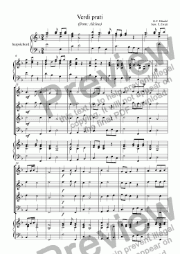 page one of Verdi prati (Händel)