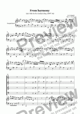 page one of From Harmony (Händel)