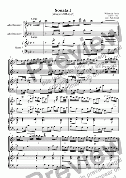 page one of Triosonata I (de Fesch)