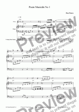 page one of Poem Musicale No 1[short Strings duet+pno]]