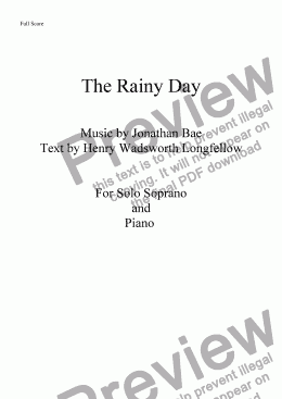 page one of The Rainy Day
