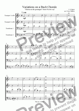 page one of Variations on a Bach Chorale