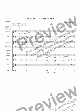 page one of AVE MARIA / HAIL MARY