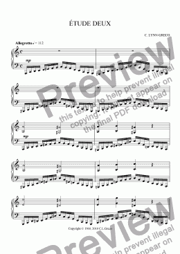 page one of Etude Deux