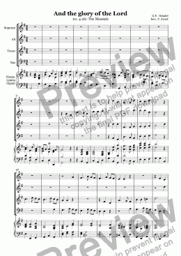 page one of And the glory of the Lord (Händel)