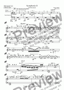 page one of Symphony 2 - Chorus Part