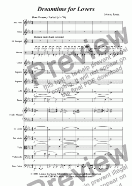 page one of Dreamtime for Lovers  ( Instrumental )
