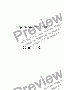 page one of Opus 18, The Market At Cosmopolitica.