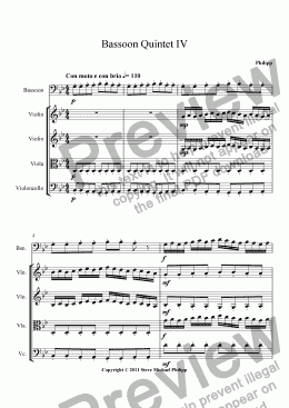 page one of Bassoon Quintet Movement IV