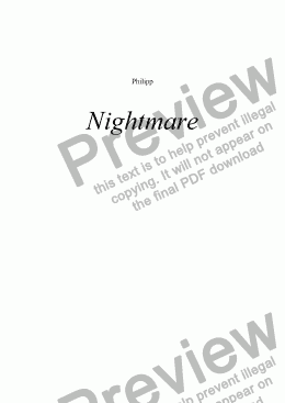 page one of Nightmare