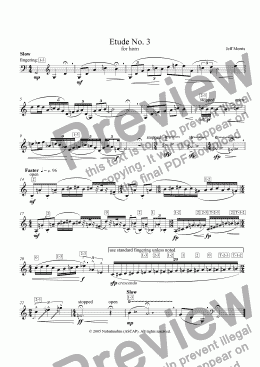 page one of Etude No. 3