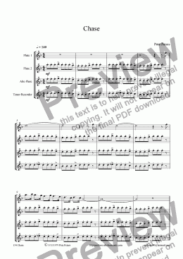 page one of Chase [Recorder 0r Flute 4tet]