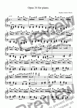 page one of Opus 34 for piano.