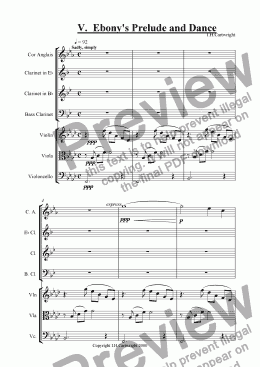 page one of Cat Suite 5th Mov. Ebony' Prelude and Dance