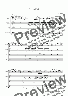 page one of Rossini Sonata No.1