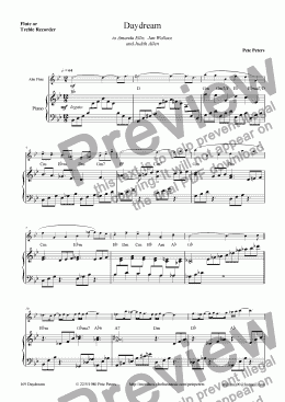 page one of Daydream [Recorder or Flute or Oboe]