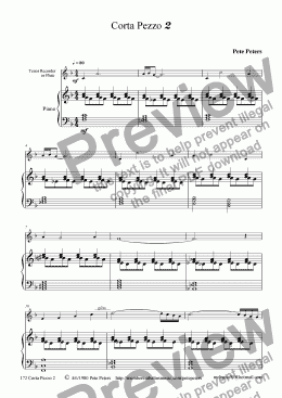 page one of Corta Pezzo 2 (flute rec)