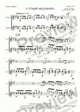 page one of G’zupft und g’strich’n (GKM/Score & Parts)