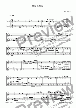 page one of One & One [duet]