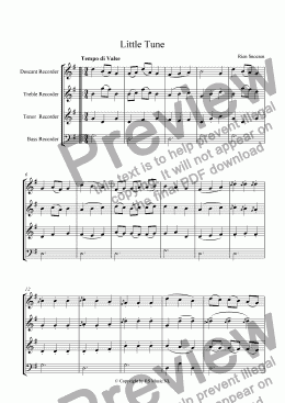page one of Little Tune