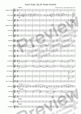 page one of BRASS BAND - Czech Suite, Op.39, Finale (Furiant)