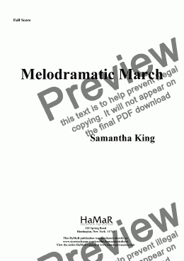page one of Melodramatic March