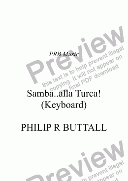 page one of Samba..alla Turca! (Keyboard)