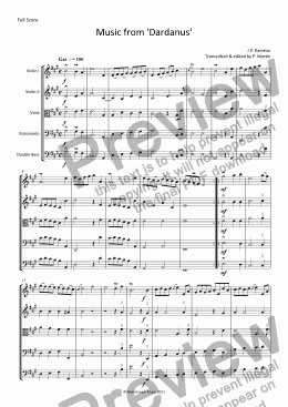 page one of Music from ’Dardanus’