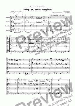 page one of Swing Low, Sweet Saxophone