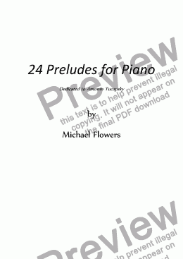 page one of Preludes for Piano ~ Book 1
