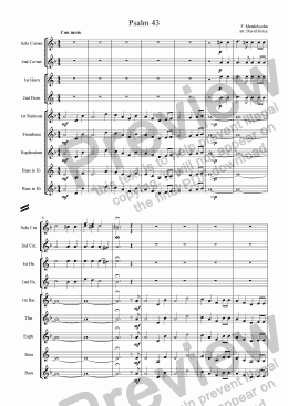page one of Psalm 43 [Mendelssohn]