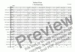 page one of Mediaeval Suite (Very Beginner Wind Band)