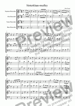page one of Sinterklaas-medley no. 1 (Zwart)